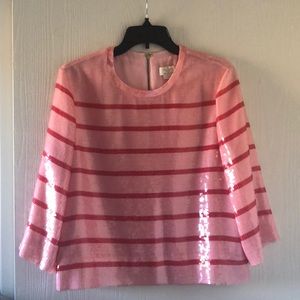 Kate Spade Sequin Stripe Top